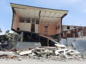 house destroyed after Haiti earthquake