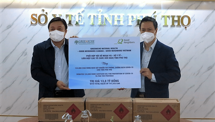 sanitizers arrived in Vietnam