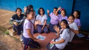 young girls in El Salvador participating in Better Life for Girls activities