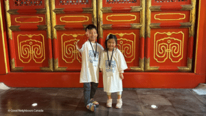 Two children from the PATH program at the ROM